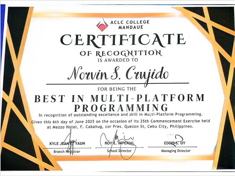Certificate